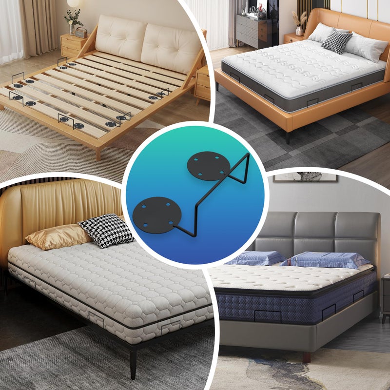 Laowu 6 Pack Mattress Retainer Bar Keep Mattress Stopper from Sliding  Non Slip Mattress Gaskets for Bed Frame  Mattress Slide Stopper  Anti Slip Mattress Gripper  Mattress Brackets to Prevent Sliding - Image 4